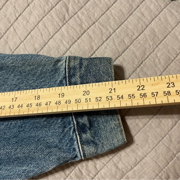 Vtg LEVIS Made in USA Denim Blue Cotton Trucker Jacket Style 57510 Size L 16/18 - Picture 6 of 8